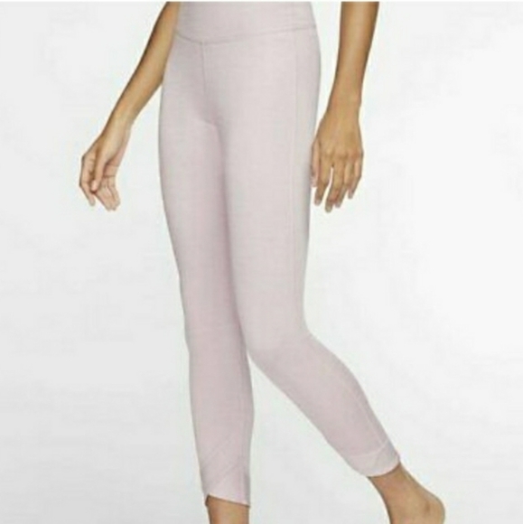 Nike Yoga High Waist 7/8 Blush Pink Leggings Size XXL - Picture 10 of 10
